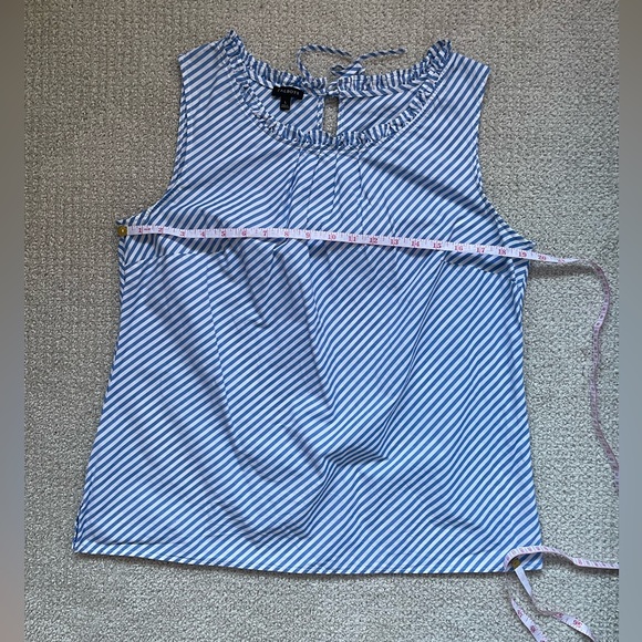 Talbots sleeveless blue striped blouse - Picture 4 of 7